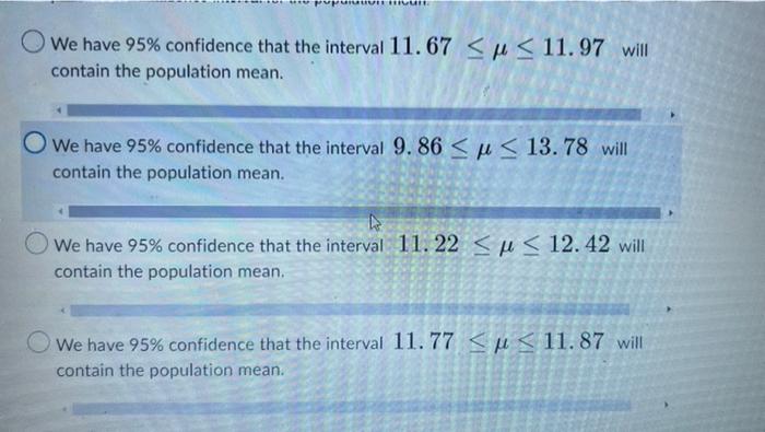 N 1856 11 82 S 3 27 Compute A 95 Confidence Interval For The Population Mean We Have 95 Confidence That The I 2