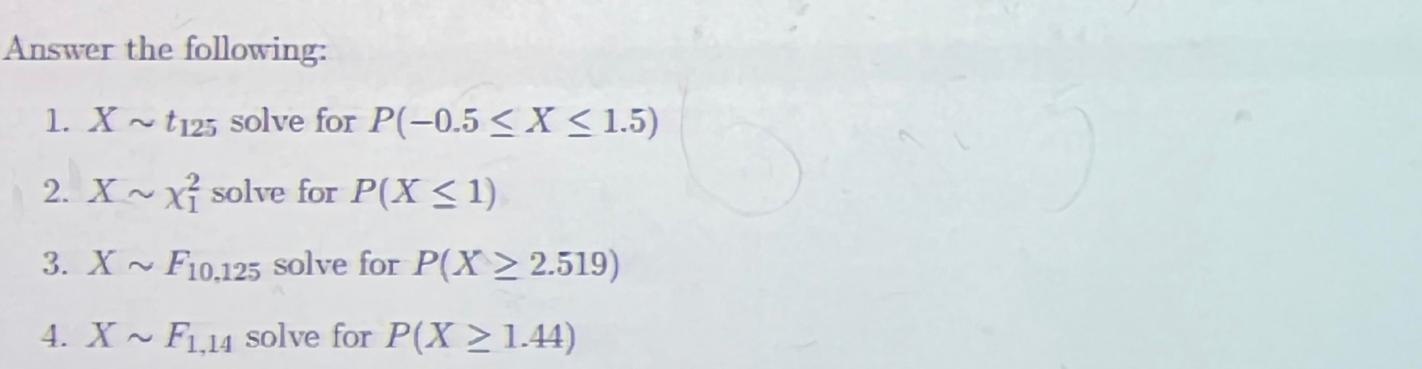 Answer The Following 1 X T125 Solve For P 0 5 X 1 5 2 X X Solve For P X 1 3 X F10 125 Solve For P X2 2 519 1