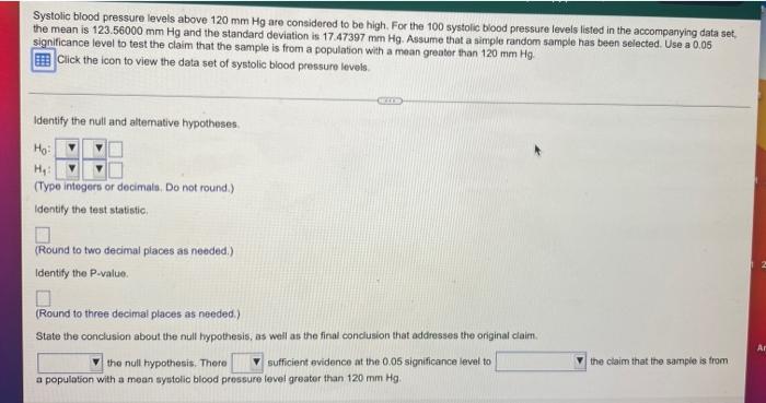 Systolic Blood Pressure Levels Above 120 Mm Hg Are Considered To Be High For The 100 Systolic Blood Pressure Levels Lis 1