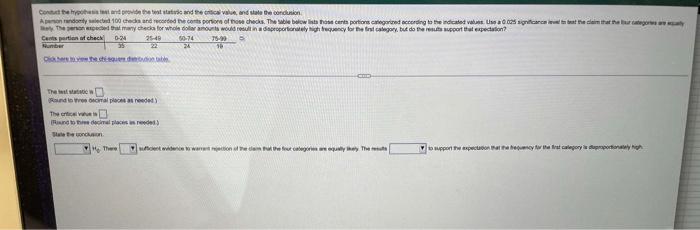 Contact The Hypothesis Test And Provide The Test States And The Critical Value And State The Conclusion Apon Randomly S 1