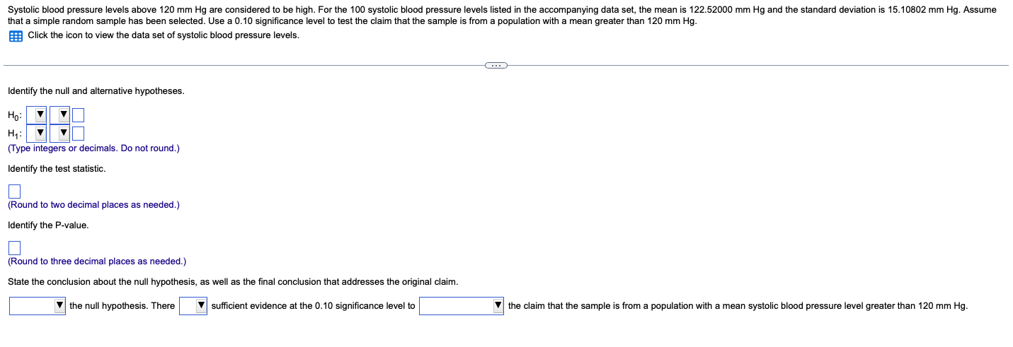 Systolic Blood Pressure Levels Above 120 Mm Hg Are Considered To Be High For The 100 Systolic Blood Pressure Levels Lis 1
