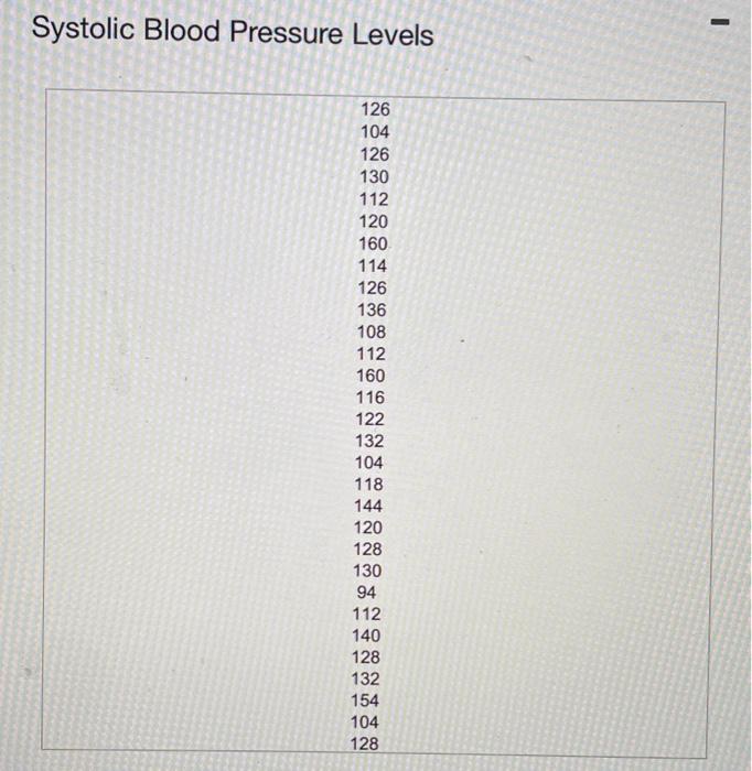Systolic Blood Pressure Levels Above 120 Mm Hg Are Considered To Be High For The 100 Systolic Blood Pressure Levels Lis 7