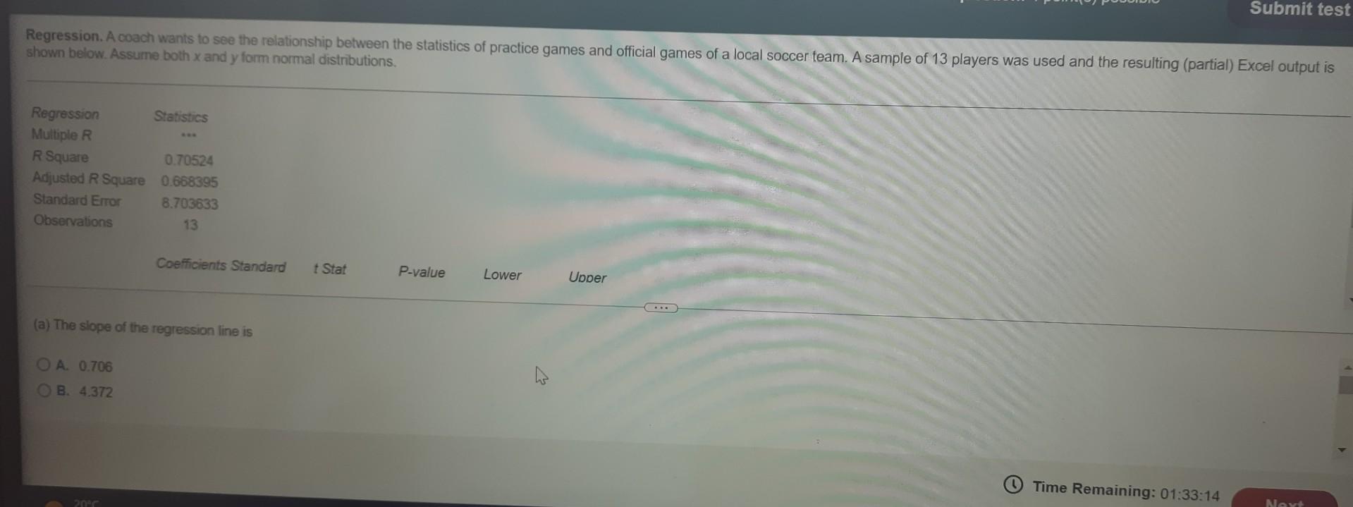 Regression A Coach Wants To See The Relationship Between The Statistics Of Practice Games And Official Games Of A Local 1