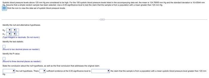Systolic Blood Pressure Levels Above 120 Mm Hg Are Considered To Be High For The 100 Systolic Blood Pressure Levels Lis 1