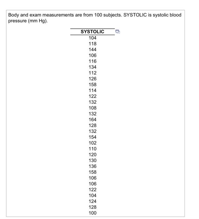 Systolic Blood Pressure Levels Above 120 Mm Hg Are Considered To Be High For The 100 Systolic Blood Pressure Levels Lis 2