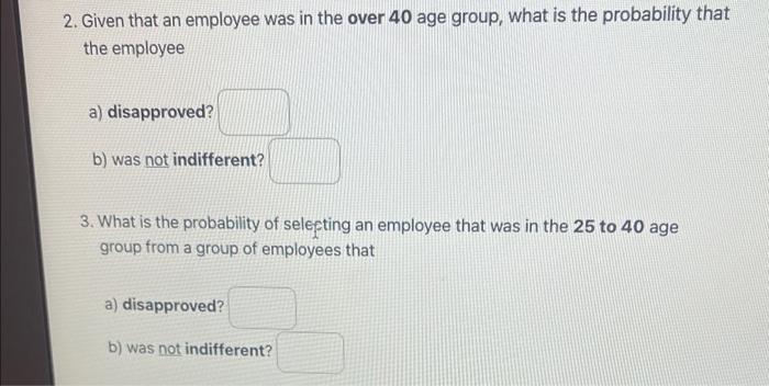 The Following Joint Frequency Distribution Table Shows Responses From A Sample Of 238 Unionized Employees On How Their U 2