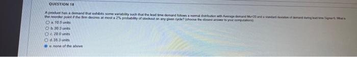 Question 17 Benoit Manages An Office Supply Store One Product In The Store Is Electronic Tablets Benot Knows That 10 0 2