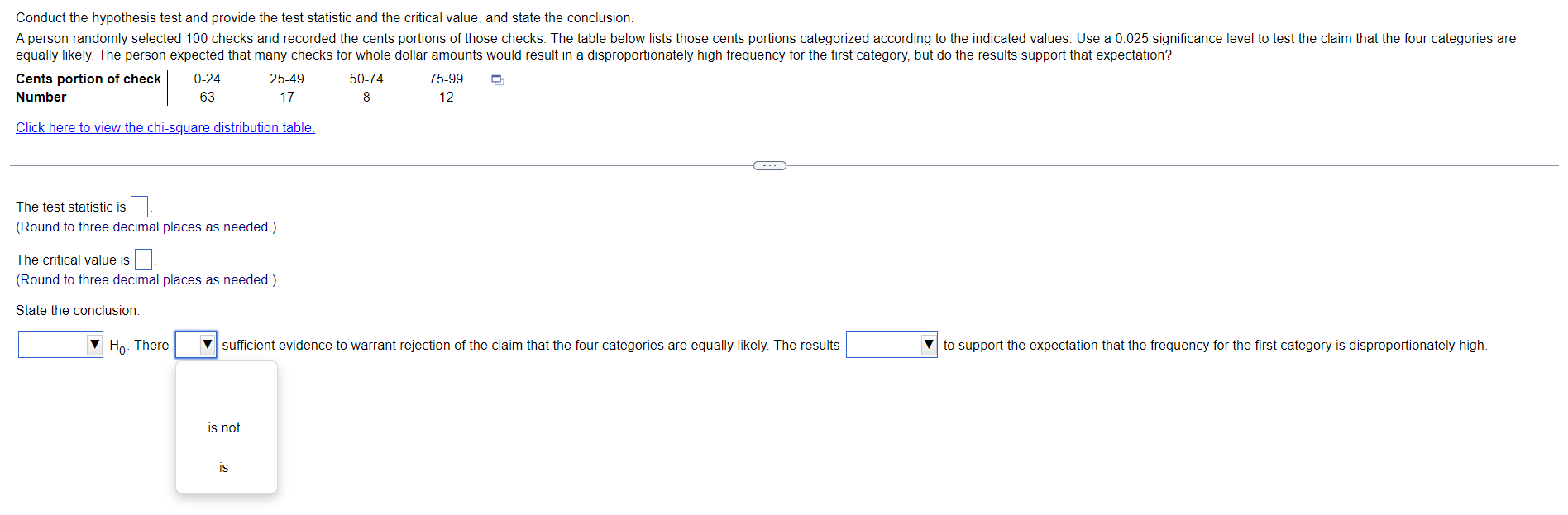 Conduct The Hypothesis Test And Provide The Test Statistic And The Critical Value And State The Conclusion A Person Ra 2
