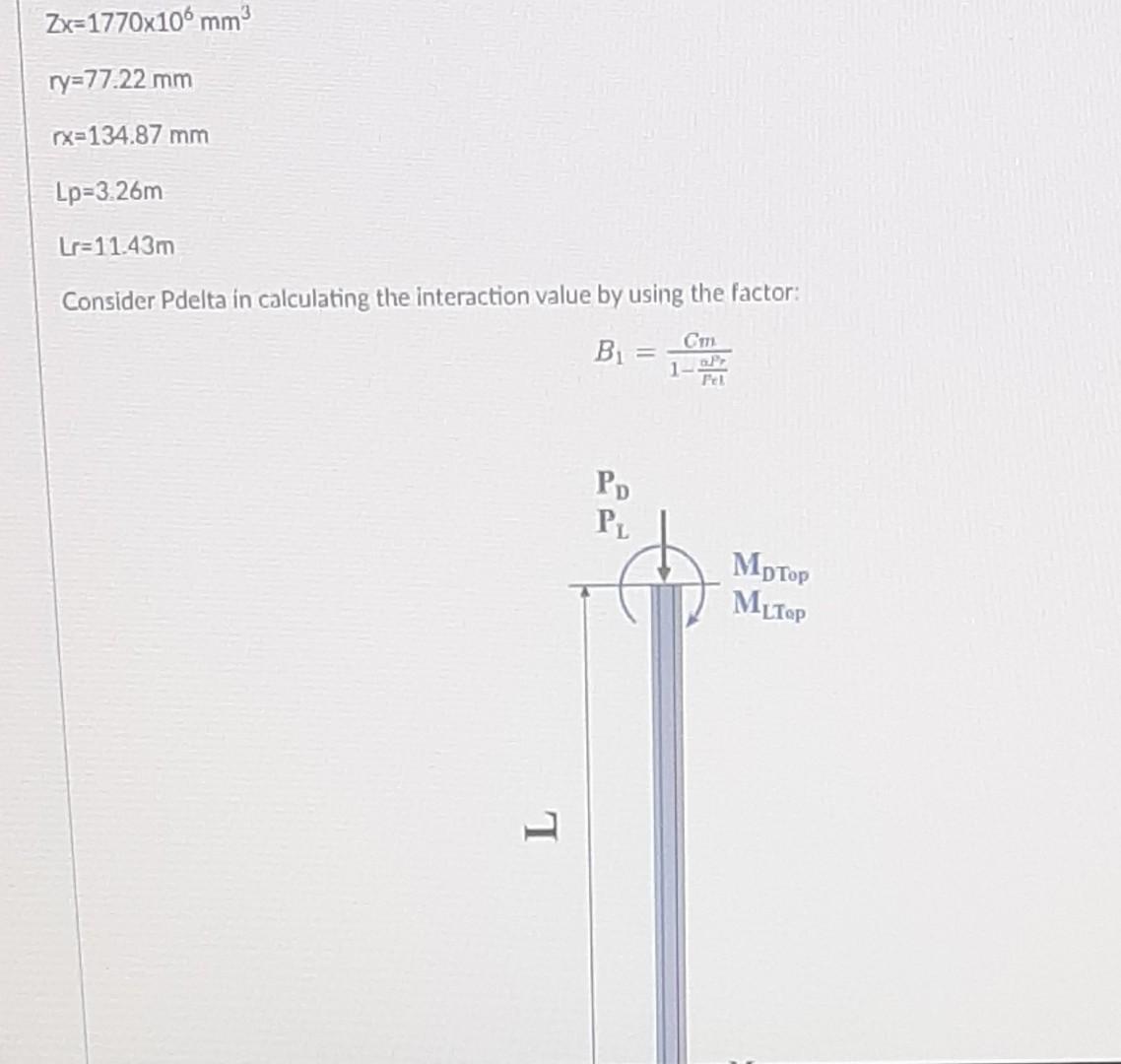 The Beam Column Shown Below Is Pinned At Both Ends And Is Subjected To The Loads Shown Bending Is About The Strong Axls 2