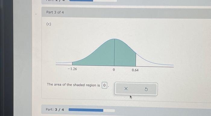Find Each Of The Shaded Areas Under The Standard Normal Curve Using A Ti 84 Plus Calculator Round The Answers T Part 0 3