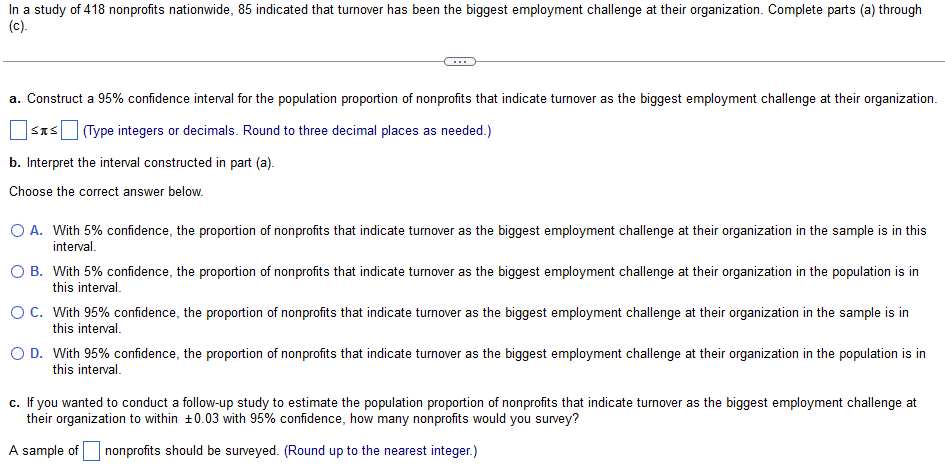 In A Study Of 418 Nonprofits Nationwide 85 Indicated That Turnover Has Been The Biggest Employment Challenge At Their O 1