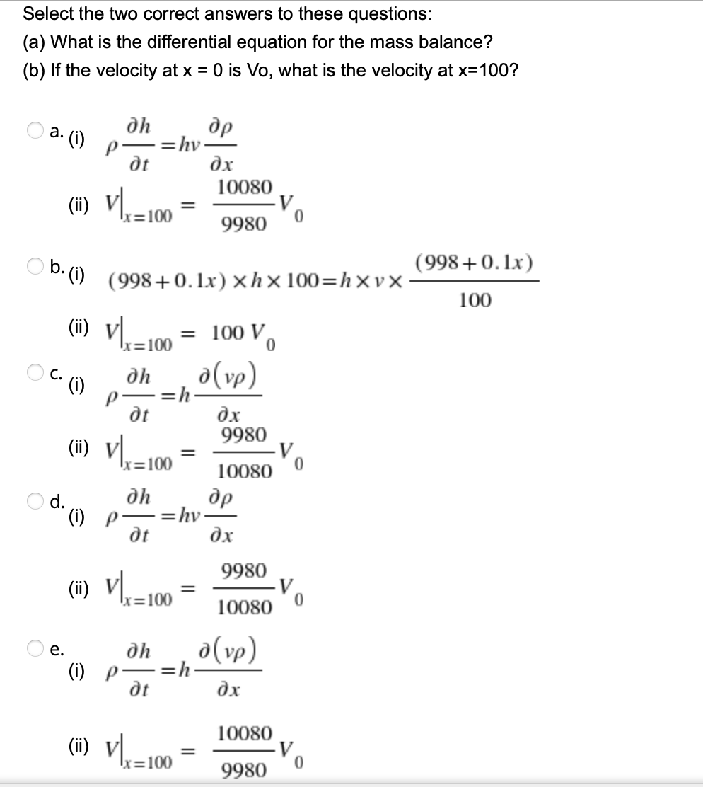 The Figure Below Shows The Set Up For A Mass Balance Problem The Depth Of Flow In This System Does Not Change With Dist 2