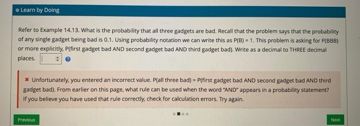 Example 14 13 Suppose A Manufacturing Company Producing High Quality Gadgets Is Interested In Doing Some Quality Contro 2