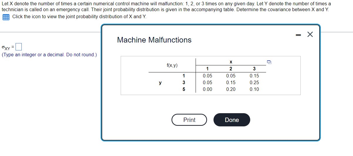 Let X Denote The Number Of Times A Certain Numerical Control Machine Will Malfunction 1 2 Or 3 Times On Any Given Day 1