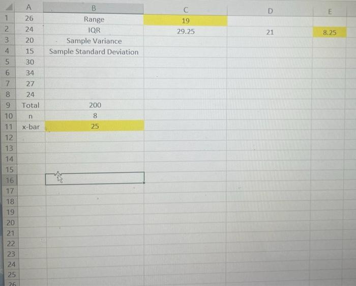 1 2 3 4 5 6 7 8 9 10 11 12 13 14 15 16 17 18 34 2852215 19 20 23 24 26 A 26 24 20 15 30 34 27 24 Total N X Bar B Range I 1
