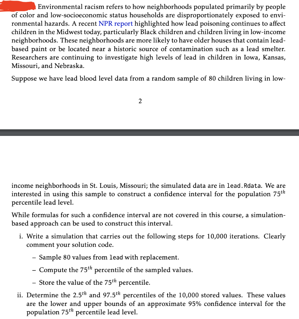 Environmental Racism Refers To How Neighborhoods Populated Primarily By People Of Color And Low Socioeconomic Status Hou 1