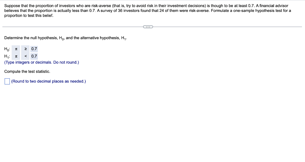 Suppose That The Proportion Of Investors Who Are Risk Averse That Is Try To Avoid Risk In Their Investment Decisions 1