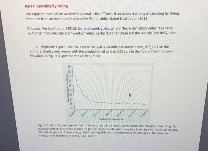 Part I Learning By Doing We Replicate Parts Of An Academic Journal Article Toward An Understanding Of Learning By Doin 1