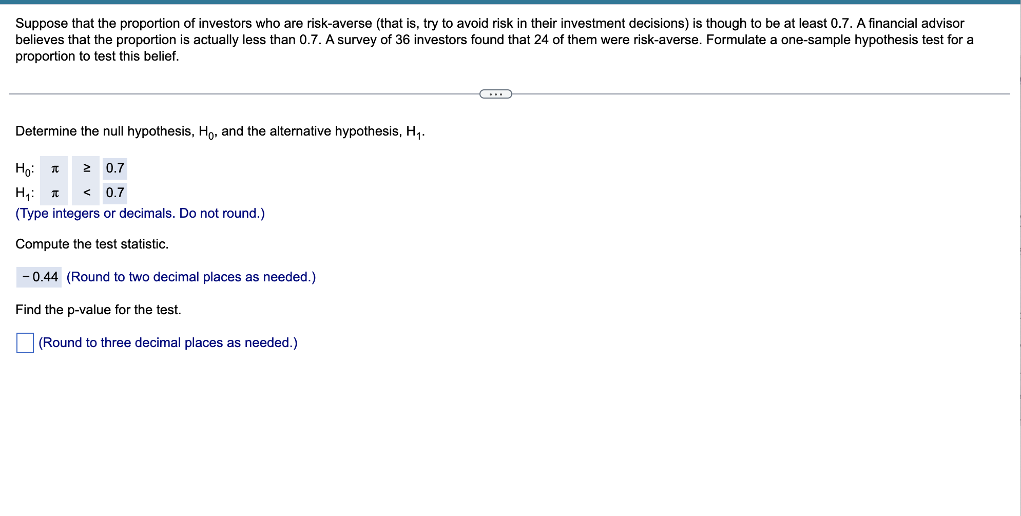 Suppose That The Proportion Of Investors Who Are Risk Averse That Is Try To Avoid Risk In Their Investment Decisions 1