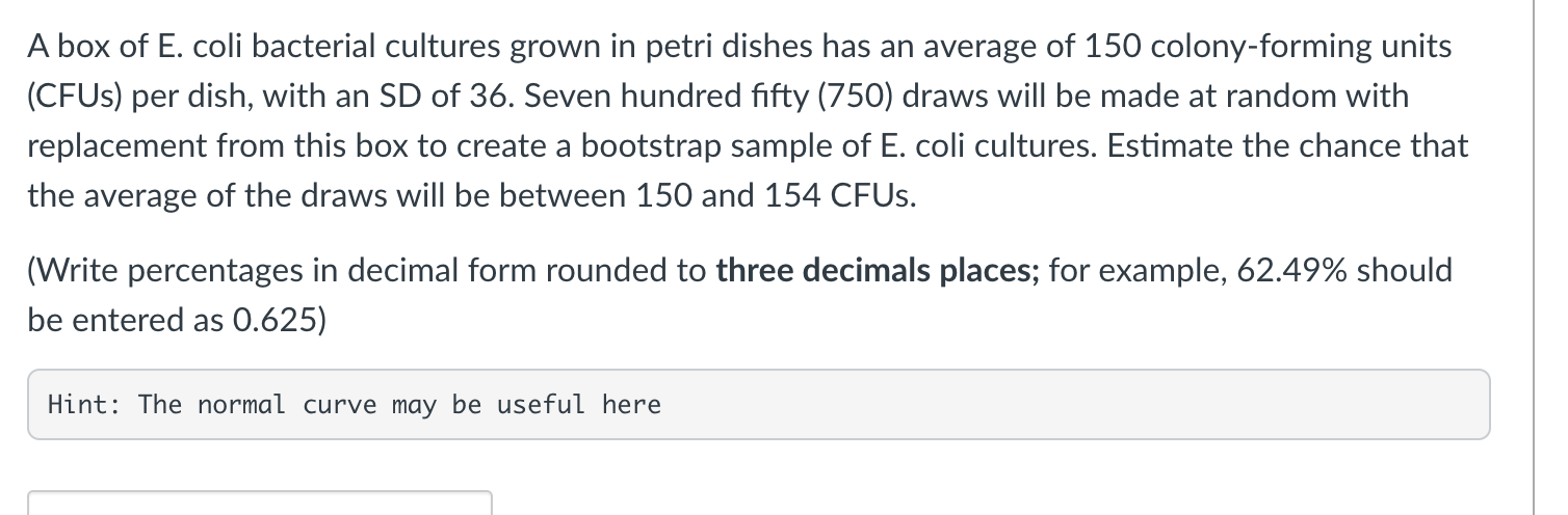 A Box Of E Coli Bacterial Cultures Grown In Petri Dishes Has An Average Of 150 Colony Forming Units Cfus Per Dish Wi 1