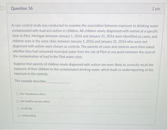 D Question 25 A Study Investigated The Association Between Income And Asthma In 20 Large Major Cities In The United Stat 4