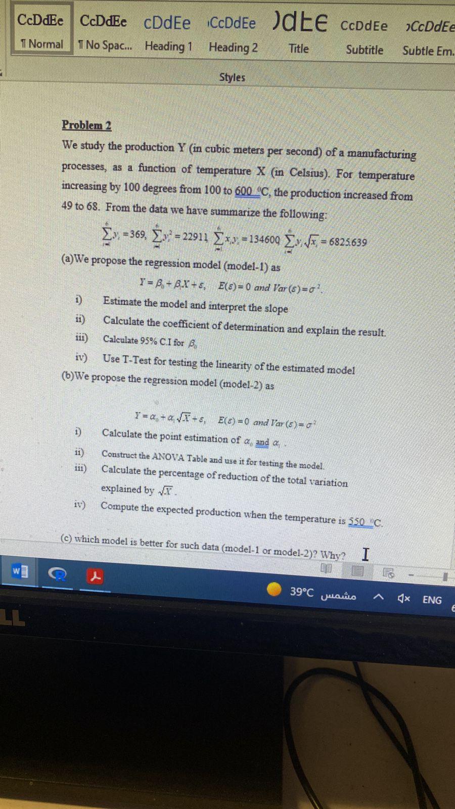 Ccddee Ccddee Cddee Ccddeedte Ccddee T Normal T No Spac Heading 1 Heading 2 A We Propose The Regression Model Model 1