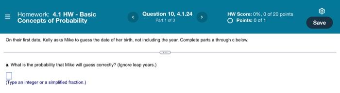 Homework 4 1 Hw Basic Concepts Of Probability Question 1 4 1 1 Part 1 Of 2 What Is The Value Of P A P A Round 10