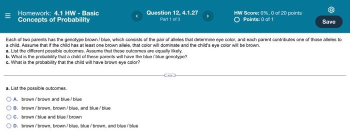 Homework 4 1 Hw Basic Concepts Of Probability Question 1 4 1 1 Part 1 Of 2 What Is The Value Of P A P A Round 12