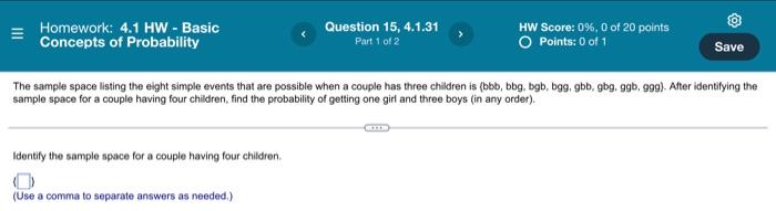 Homework 4 1 Hw Basic Concepts Of Probability Question 1 4 1 1 Part 1 Of 2 What Is The Value Of P A P A Round 15