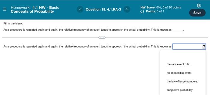 Homework 4 1 Hw Basic Concepts Of Probability Question 1 4 1 1 Part 1 Of 2 What Is The Value Of P A P A Round 24