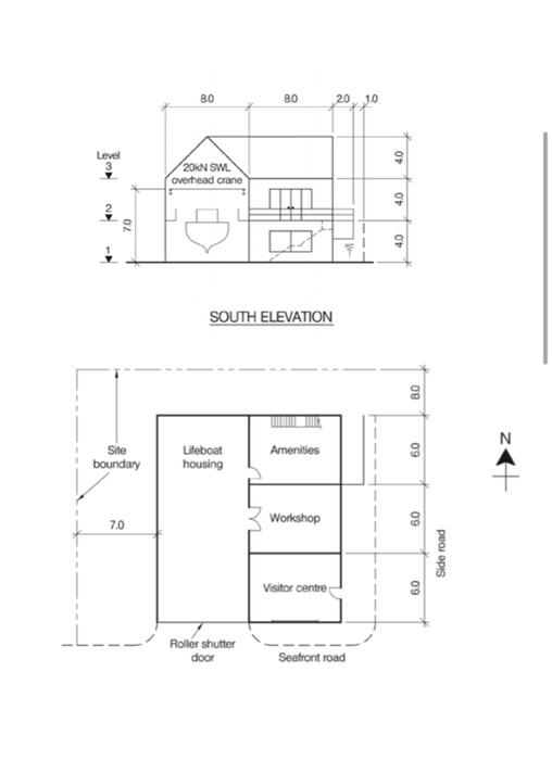 Lifeboat Station Building The Final Design For A Lifeboat Station Building Is Sketched In The Figure Below Level 1 Hous 7