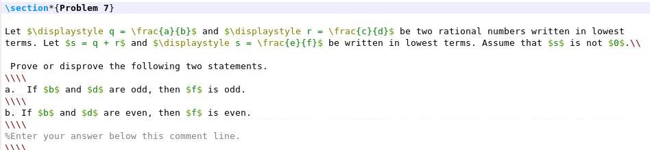Section Problem 7 Let Displaystyle Q Frac A B S And Displaystyle R Frac C D S Be Two Rational Numbers Wri 1