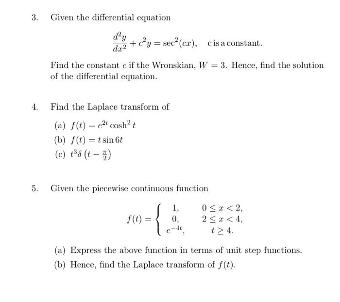 1 Find The General Solution Of The Differential Equation Ly 4sis 2 3 By Using The Method Of Undetermined Coeficients 8