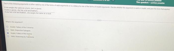 Each Of The Following Arguments Is Either Valid By One Of The Forms Of Valid Arguments Or Is A Fallacy By One Of The For 1