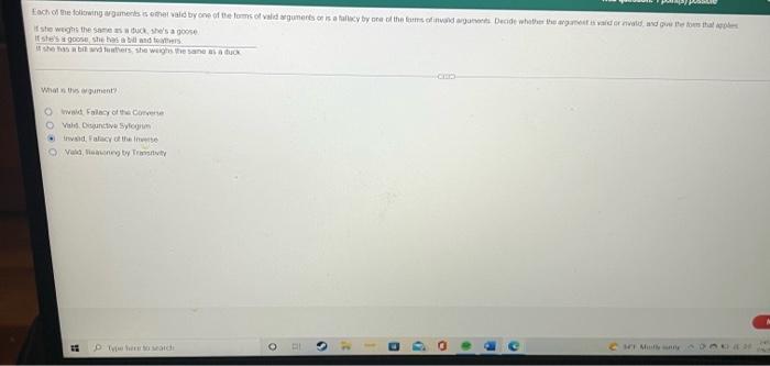 Each Of The Following Arguments Is Either Valid By One Of The Forms Of Valid Arguments Or Is A Fallacy By One Of The For 2