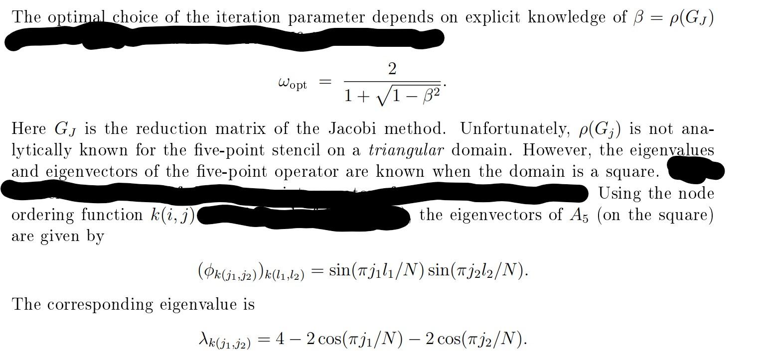 The Optimal Choice Of The Iteration Parameter Depends On Explicit Knowledge Of Ss P Gj 2 1 1 3 Here Gj Is The Reduct 1