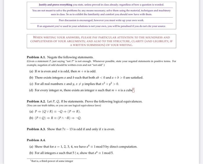 Justify And Prove Everything You State Unless Proved In Class Already Regardless Of How A Question Is Worded You Are 1