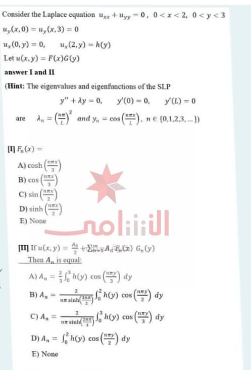 Consider The Laplace Equation Xx Hyy 0 0 X 2 0 Y 3 Uy X 0 Y X 3 0 Uz 0 Y 0 4 2 Y H Y Let U X 1