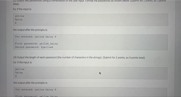 2 14 Lab Warm Up Creating Passwords 1 Prompt The User To Enter Two Words And A Number Storing Each Into Separate Va 2