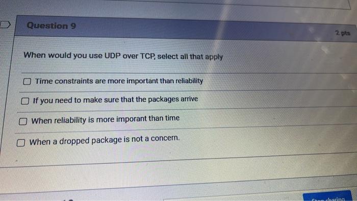 Question 10 On The Ip Layer In The Osi Model Packet Delivery Is Not Guaranteed And Checked True O False A Concern Ques 2