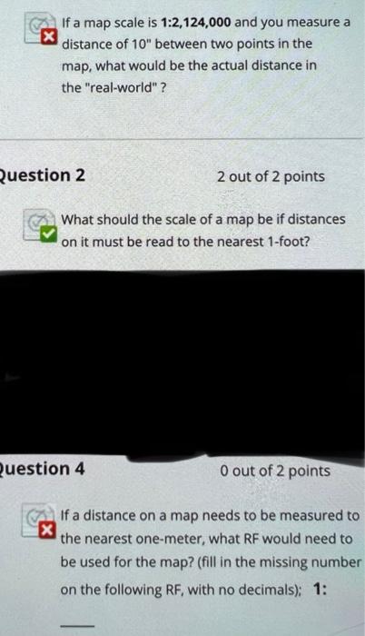 X If A Map Scale Is 1 2 124 000 And You Measure A Distance Of 10 Between Two Points In The Map What Would Be The Actua 1