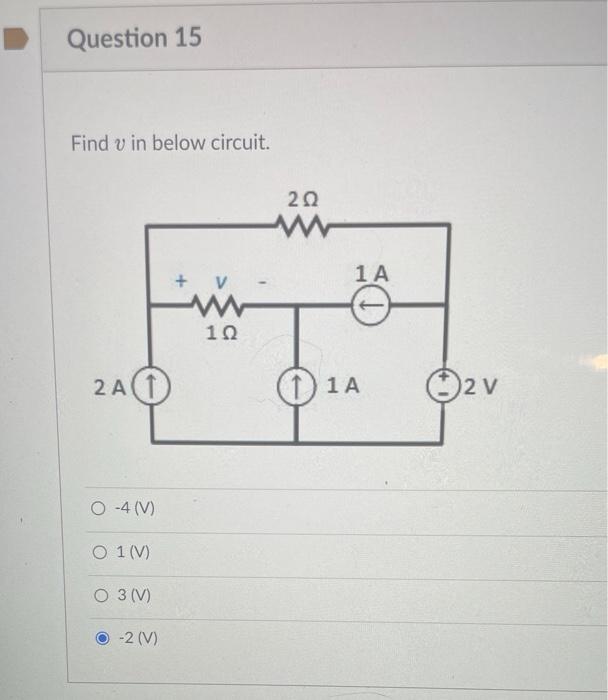 Find V In Below Circuit 1