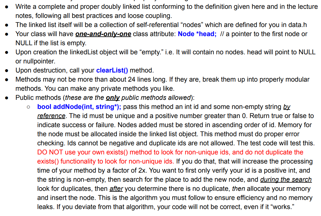 C Help With Linked Lists Please Need Help Rewriting Linked Lists Insructions And Specifications Are Below As Well As 1