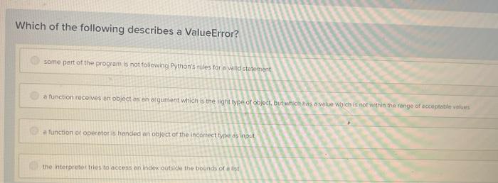 In The Lesson I Said An Error Is A Flaw In The Implementation Of A Program Which Causes A Bug False True A Nameerro 3