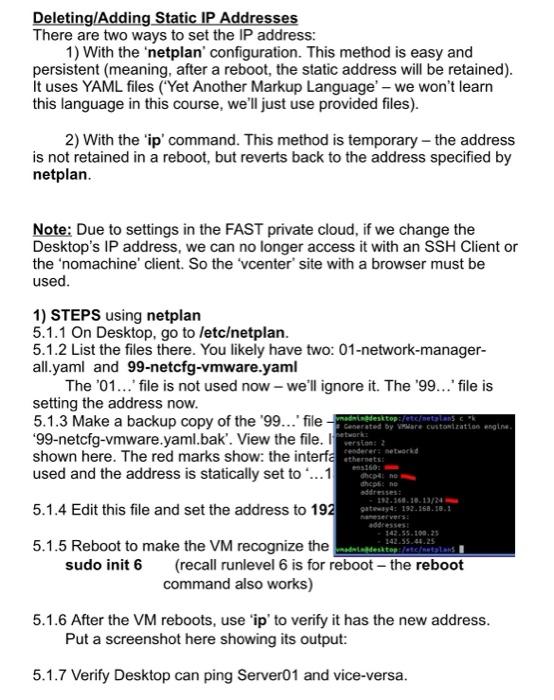 Deleting Adding Static Ip Addresses There Are Two Ways To Set The Ip Address 1 With The Netplan Configuration This 1