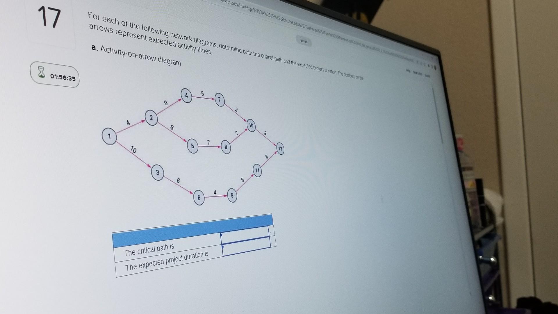 17 01 56 35 For Each Of The Following Network Diagrams Determine Both The Critical Path And The Expected Project Durati 1