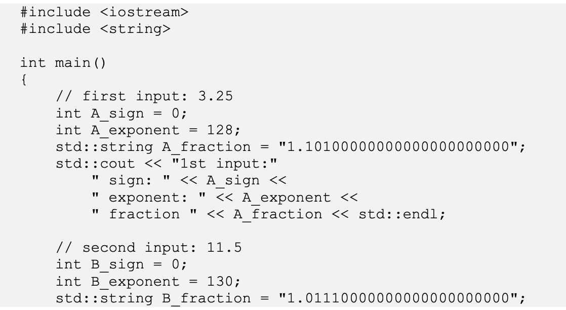 A Complete C Program With The Output Develop A C Application To Implement Floating Point Addition Algorithm By Assum 1