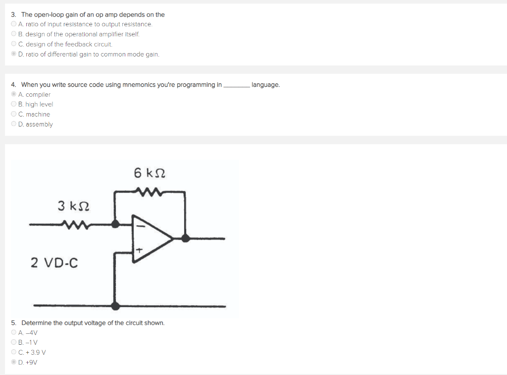 3 The Open Loop Gain Of An Op Amp Depends On The O A Ratio Of Input Resistance To Output Resistance Ob Design Of The 1
