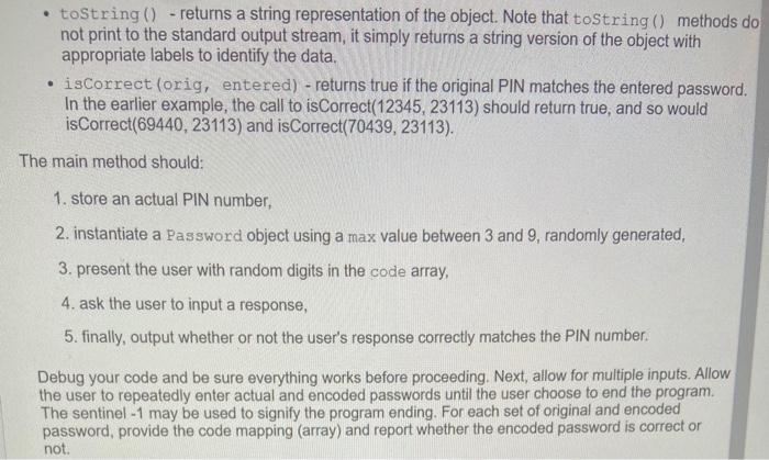 Encoding Passwords V1 0 In This Assignment You Will Review And Implement Loops Conditionals And A One Dimensional Arr 2