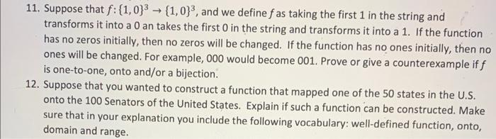 11 Suppose That F 1 033 1 033 And We Define F As Taking The First 1 In The String And Transforms It Into A 0 An Tak 1
